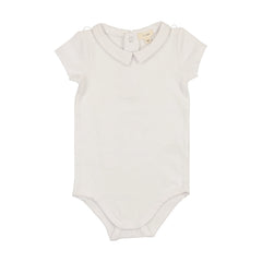 Analogie By Lil Legs Collar Onesie - White
