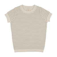 Analogie By Lil Legs Textured Stripe Knit Crewneck - Shrub Green