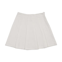Analogie By Lil Legs Pleated Denim Skirt - White Denim
