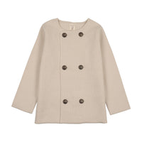 Analogie By Lil Legs Double Breasted Knit Blazer - Wheat