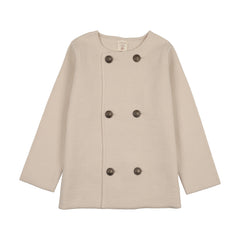 Analogie By Lil Legs Double Breasted Knit Blazer - Wheat