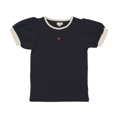 Analogie By Lil Legs Fitted Rib Tee Short Sleeve - Navy