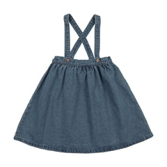 Analogie By Lil Legs Denim Suspender Jumper - Blue Denim