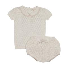 Analogie By Lil Legs Girls Knit Set - Cream