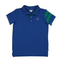 Analogie By Lil Legs Stripe Detail Polo SS - Electric Blue