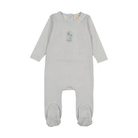 Analogie By Lil Legs Sailor Stripe Footie - Blue