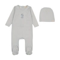 Analogie By Lil Legs Sailor Stripe Footie - Blue