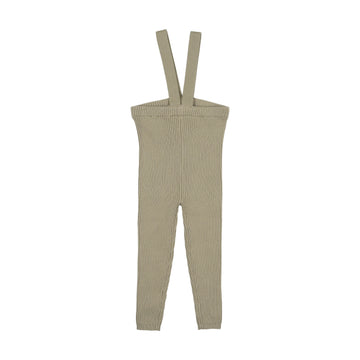 Analogie By Lil Legs Knit Long Suspender Leggings - Shrub Green