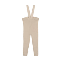 Analogie By Lil Legs Knit Long Suspender Leggings - Wheat