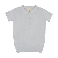 Analogie By Lil Legs Knit Polo - Clear Blue