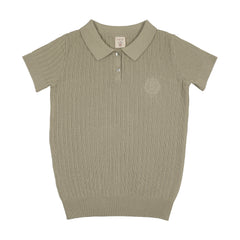 Analogie By Lil Legs Knit Polo - Shrub Green