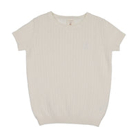 Analogie By Lil Legs Knit Crew Neck Sweater - Cream
