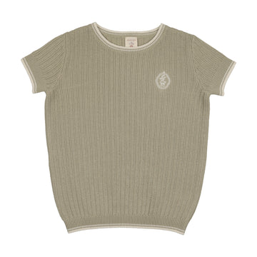 Analogie By Lil Legs Knit Crew Neck Sweater - Shrub Green