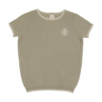 Analogie By Lil Legs Knit Crew Neck Sweater - Shrub Green