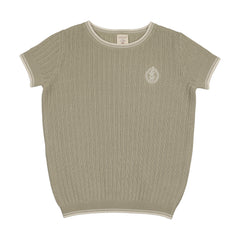 Analogie By Lil Legs Knit Crew Neck Sweater - Shrub Green