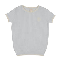 Analogie By Lil Legs Knit Crew Neck Sweater - Clear Blue