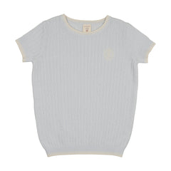 Analogie By Lil Legs Knit Crew Neck Sweater - Clear Blue