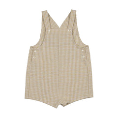 Analogie By Lil Legs Sunny Blossoms Overalls - Yellow Mini Plaid