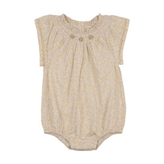 Analogie By Lil Legs Sunny Blossom Flutter Romper - Yellow