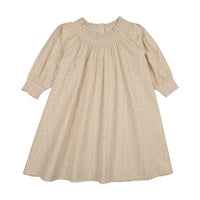 Analogie By Lil Legs Sunny Blossoms 3/4 Sleeve Dress - Yellow
