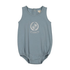Analogie By Lil Legs Emblem Romper - Sky Blue