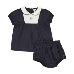 Analogie By Lil Legs Bib Toddler Set - Navy