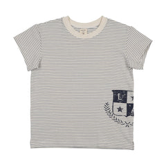 Analogie By Lil Legs Denim City Boys Tee - Blue Stripe