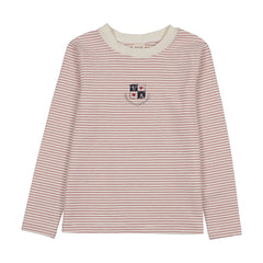 Analogie By Lil Legs Denim City Girls Long Sleeve Tee - Red Stripe