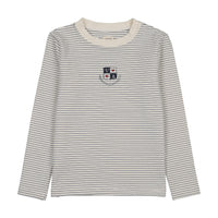 Analogie By Lil Legs Denim City Girls Long Sleeve Tee - Blue Stripe