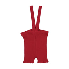 Analogie By Lil Legs Scallop Suspender Shorts - Red