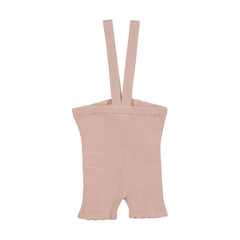 Analogie By Lil Legs Scallop Suspender Shorts - Bud Pink