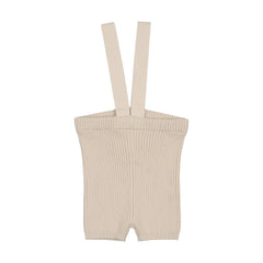 Analogie By Lil Legs Knit Short Suspender Leggings - Wheat