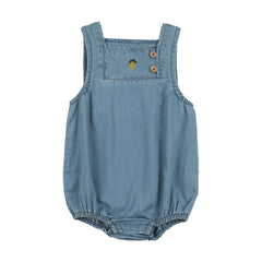 Analogie By Lil Legs Denim Capsule Boys Romper - Blue Tencel