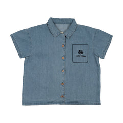 Analogie By Lil Legs Denim City Shirt - Mid Blue Wash