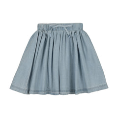 Analogie By Lil Legs Denim Drawstring Skirt - Light Wash