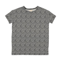 Analogie By Lil Legs Classic Printed Tee SS - Black Mini Floral