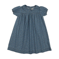 Analogie By Lil Legs Dainty Denim Dress SS - Blue