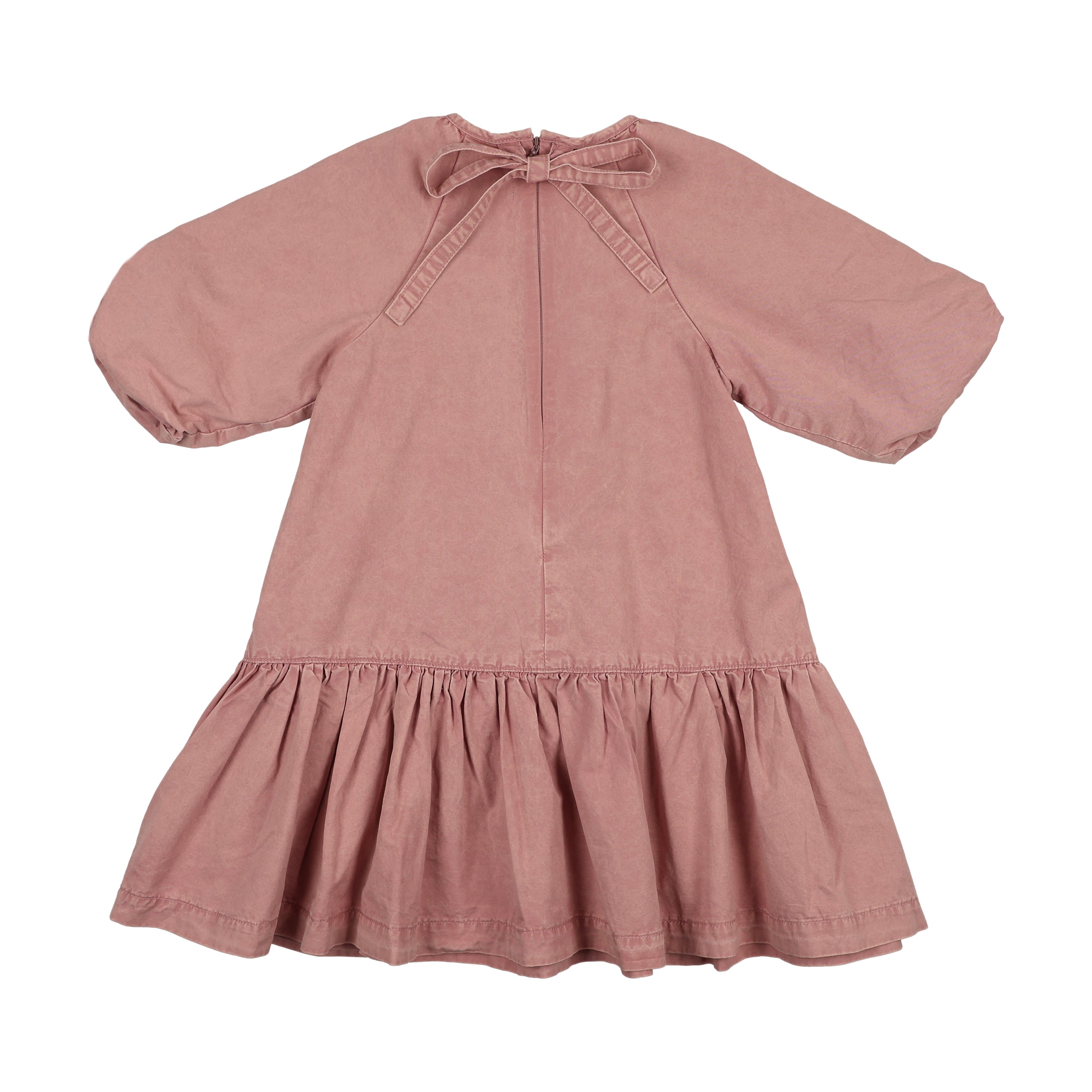 Analogie By Lil Legs Denim Capsule Dress 3/4 Sleeves - Pink Wash
