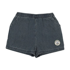 Analogie By Lil Legs Dainty Denim Boys Shorts - Blue Stripe