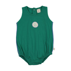 Analogie By Lil Legs Boating Crew Bubble Romper - Electric Green