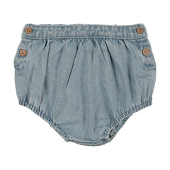 Analogie By Lil Legs Button Bloomers - Light Wash