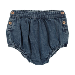 Analogie By Lil Legs Button Bloomers - Blue Denim