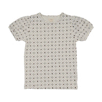 Analogie By Lil Legs Puff Sleeve Tee SS - Floral Interlock
