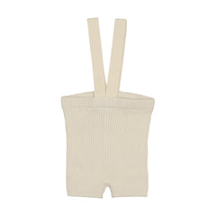 Analogie By Lil Legs Knit Short Suspender Leggings - Cream