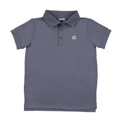 Analogie By Lil Legs Sports Polo SS - Smokey Blue
