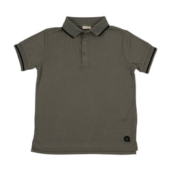 Analogie By Lil Legs Textured Sports Polo SS - Olive Green