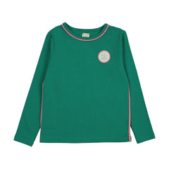 Analogie By Lil Legs Boating Crew Long Sleeve Tee - Electric Green