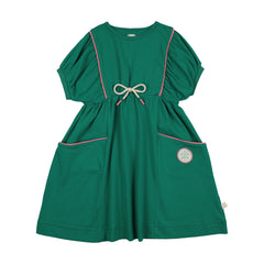 Analogie By Lil Legs Boating Crew Dress SS - Electric Green