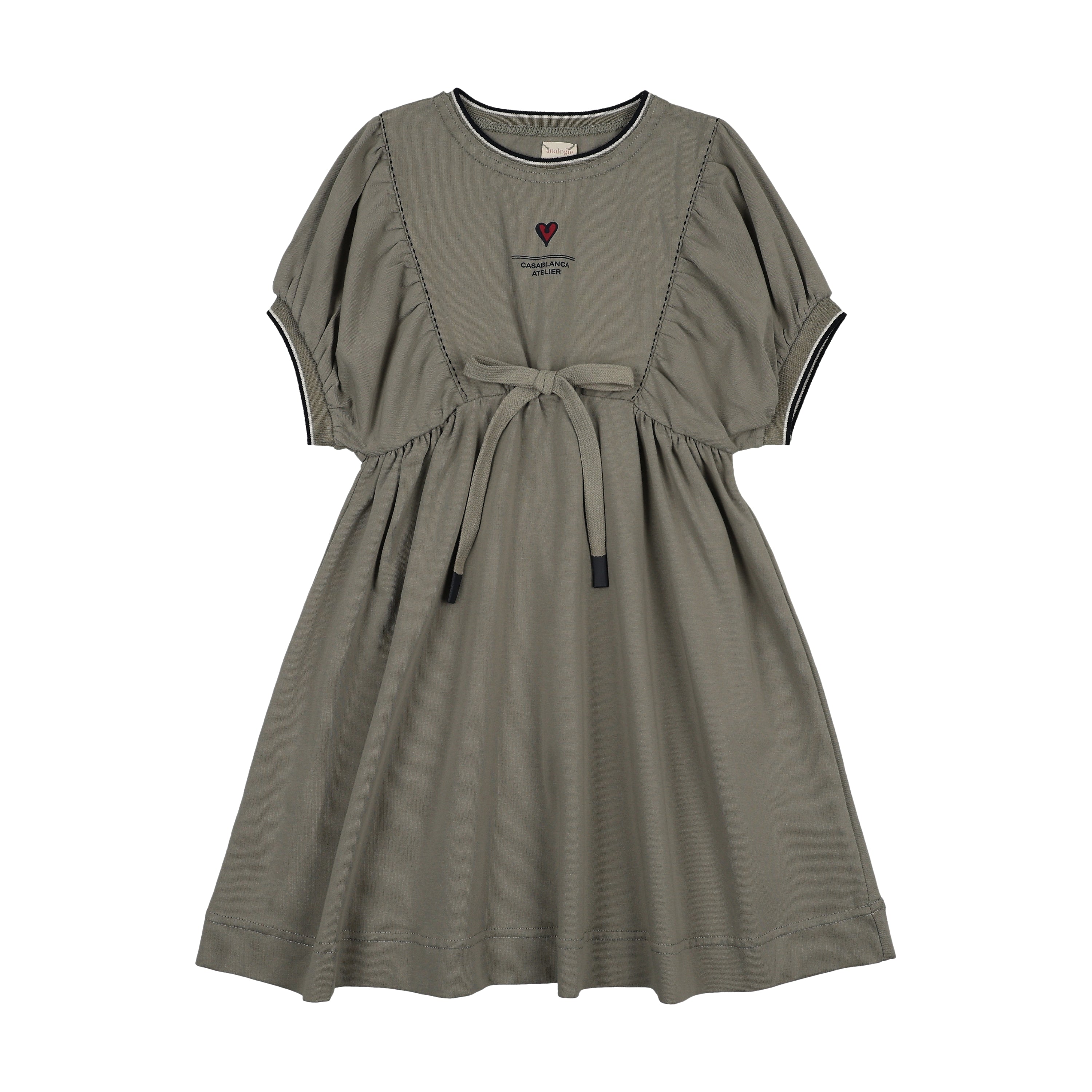 grunge black dress Analogie By Lil Legs Outer Field Girls Dress Short Sleeves - Green