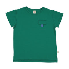 Analogie By Lil Legs Boating Crew Pocket Tee - Electric Green